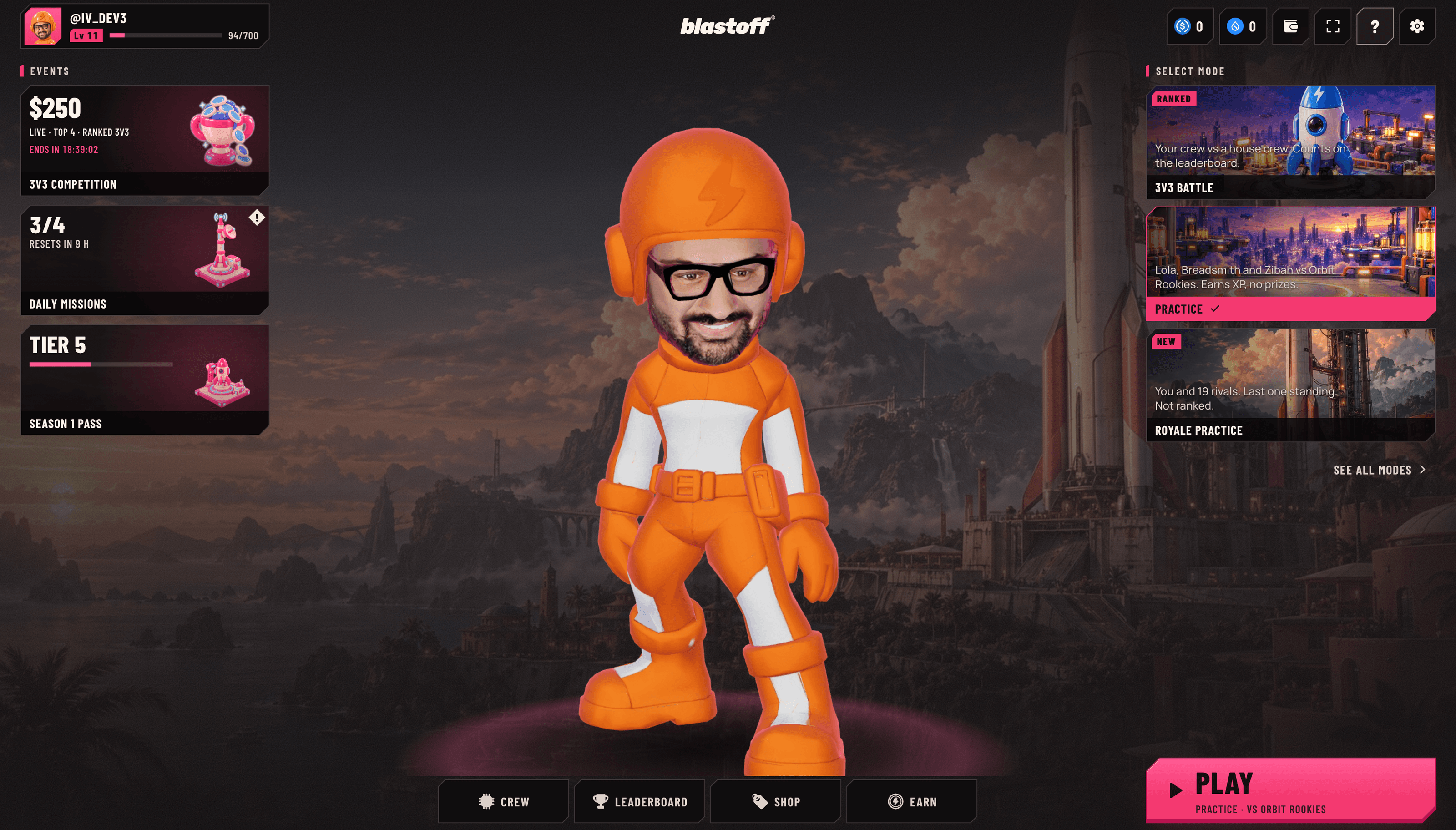 Blastoff — Multiplayer browser game