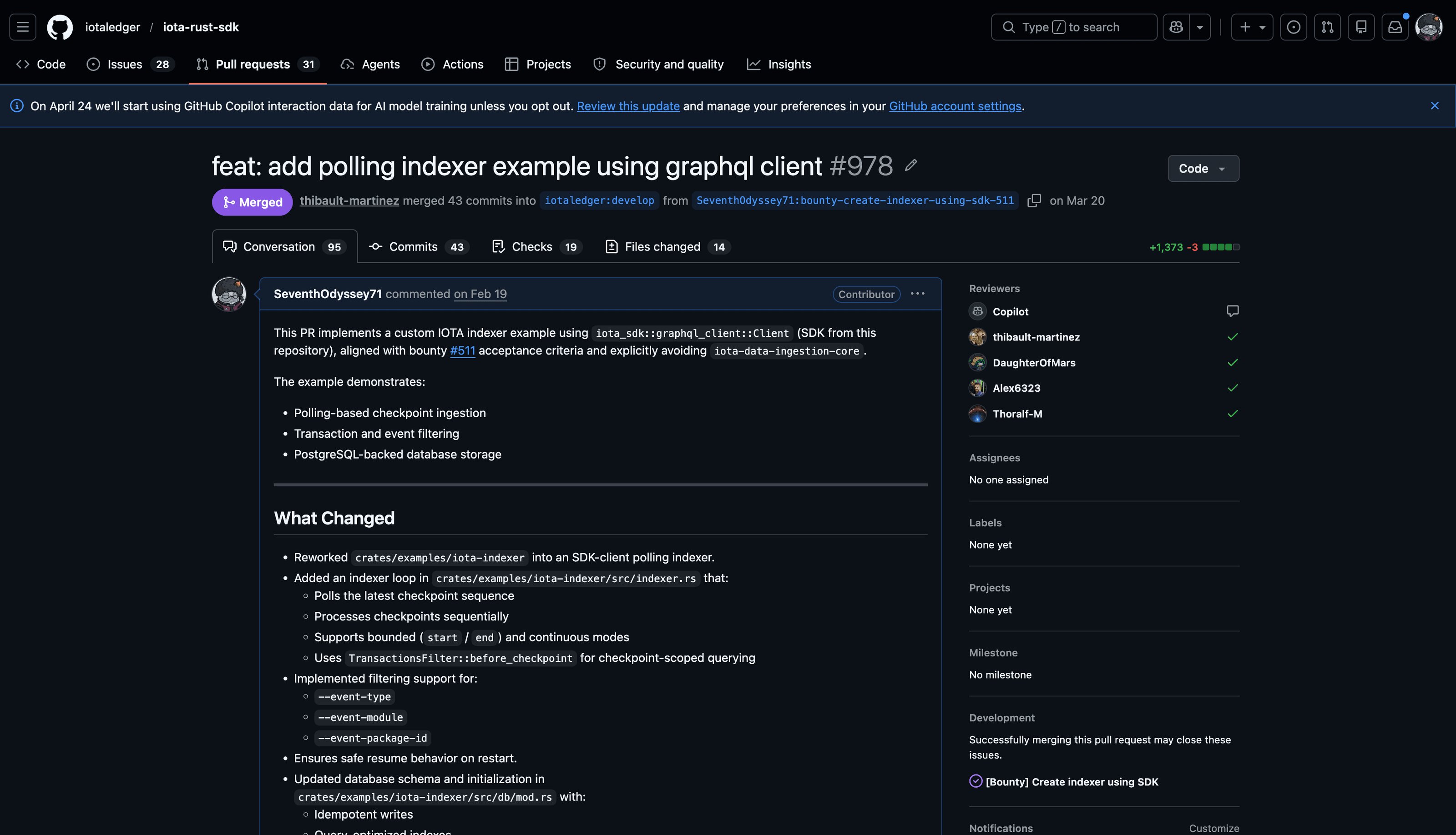 IOTA Polling Indexer preview