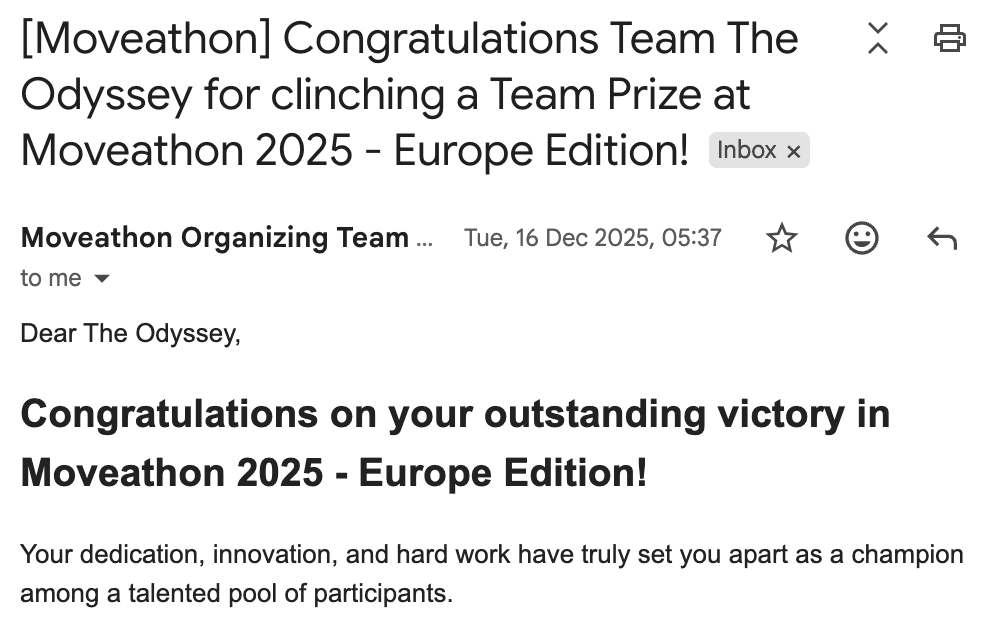 IOTA Moveathon Europe 2025 Winner